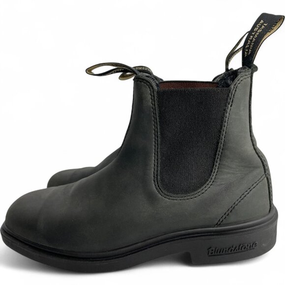Blundstone Charcoal Gray Leather Chelsea Australian Boots Men's 5.5 Women's 7.5 - Picture 3 of 15